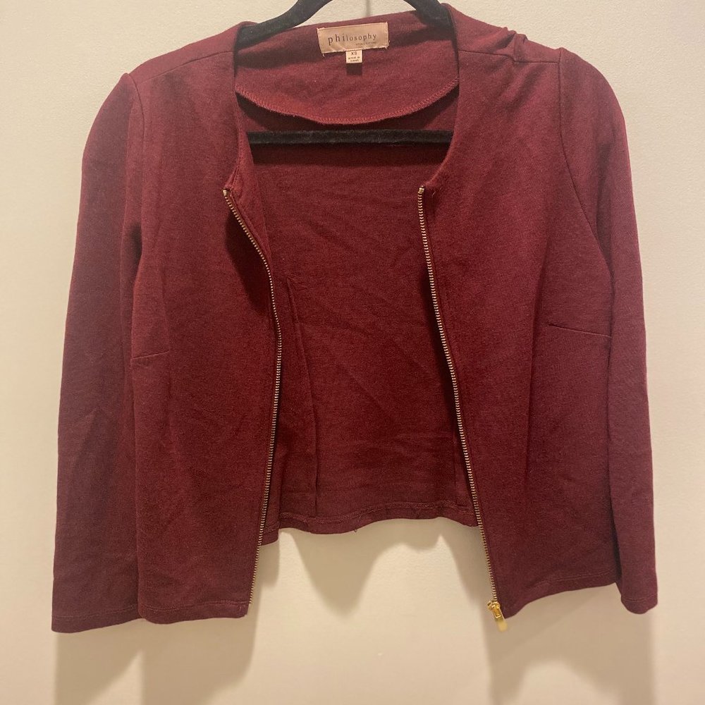 Marroon/Burgundy Philosophy Jacket